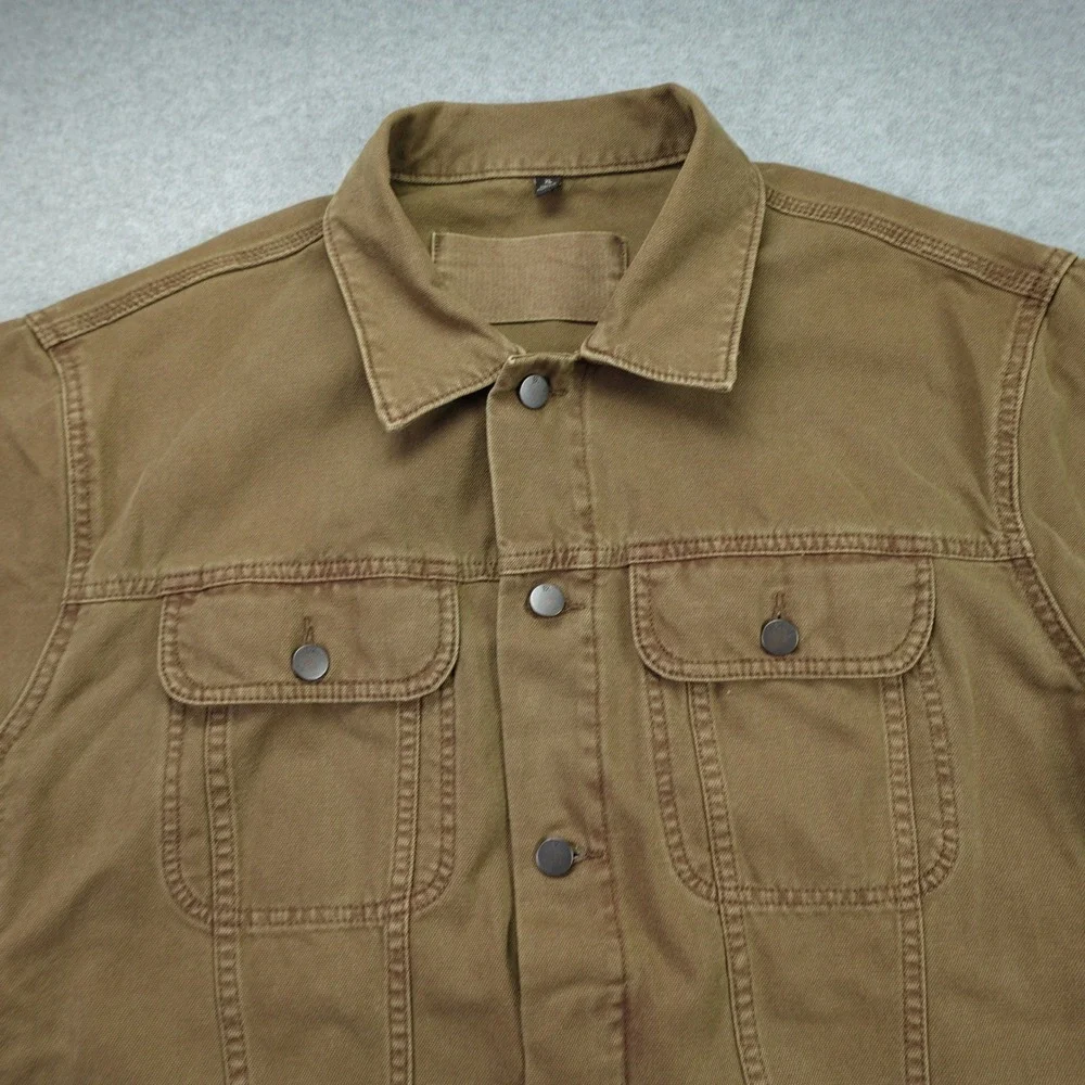Banana Republic Jacket Mens XL Olive Brown Heritage‎ Canvas Trucker Workwear